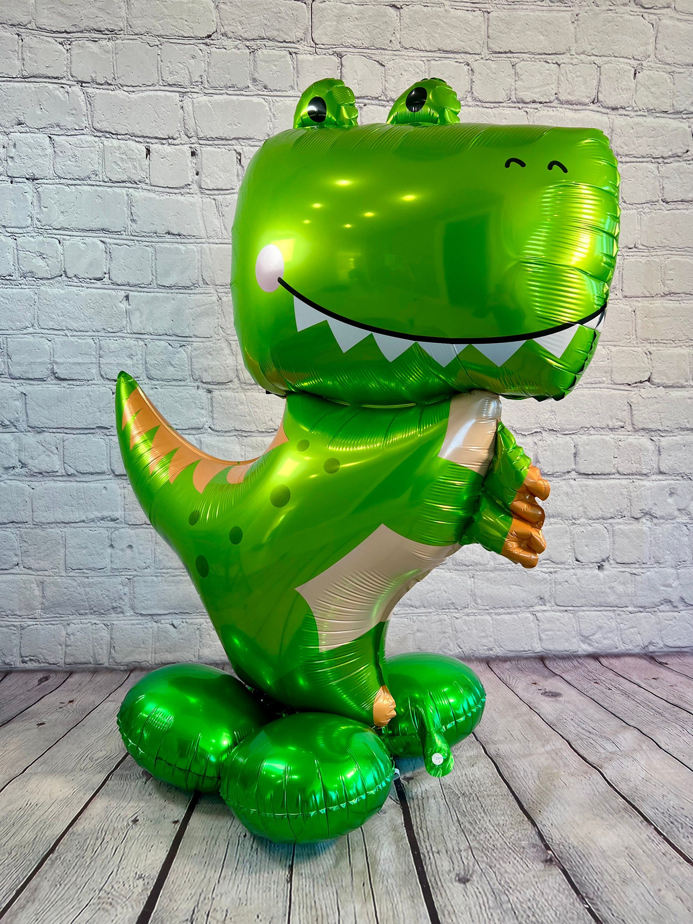 Green Dinosaur Standing Balloon – Jumbo Foil Party Decor