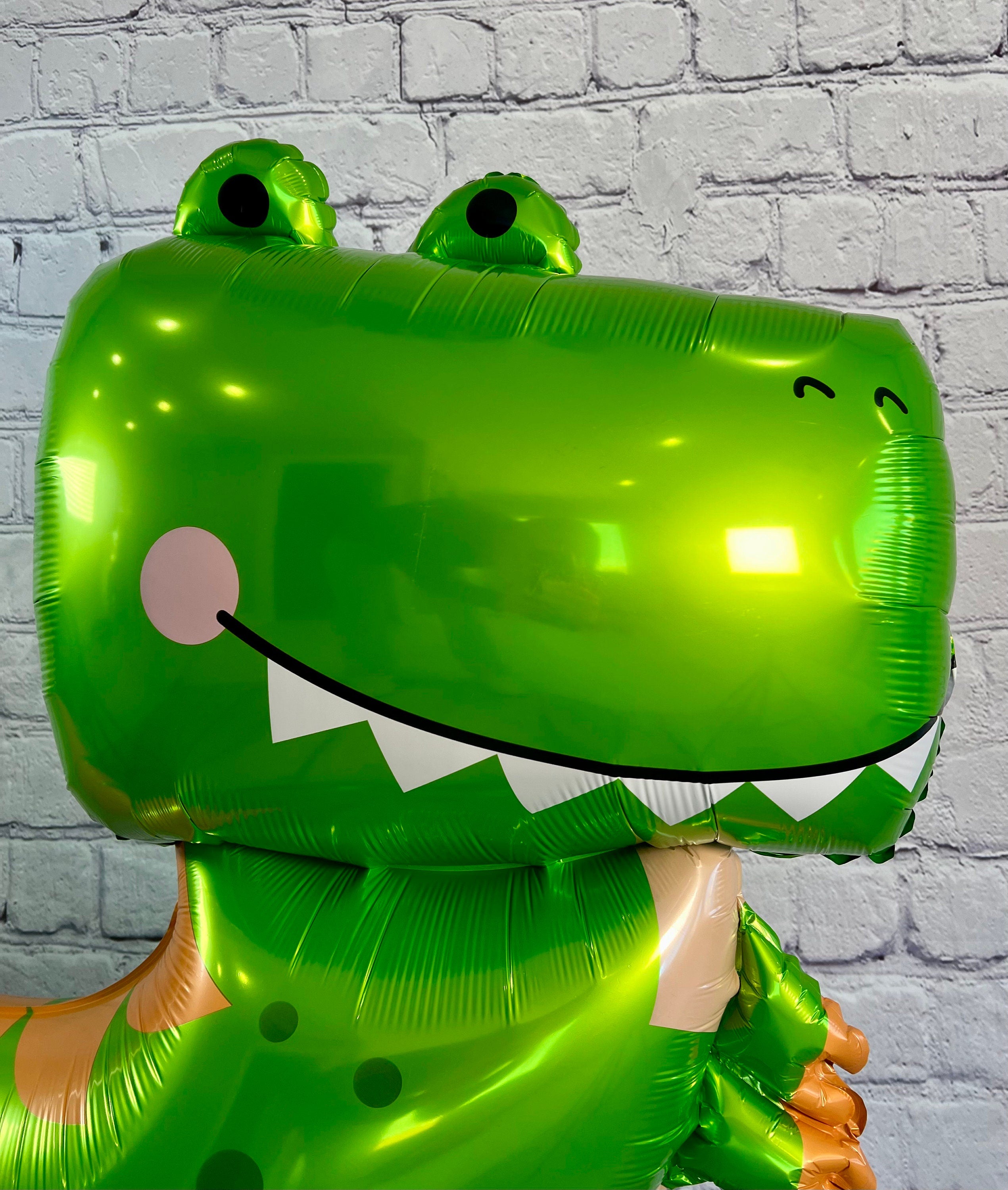 Green Dinosaur Standing Balloon – Jumbo Foil Party Decor