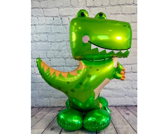 Green Dinosaur Standing Balloon – Jumbo Foil Party Decor