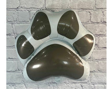 Load image into Gallery viewer, Dog paw print balloon black and white party supply decoration | Party celebration supplies puppy birthday dog lover | Foil helium balloons
