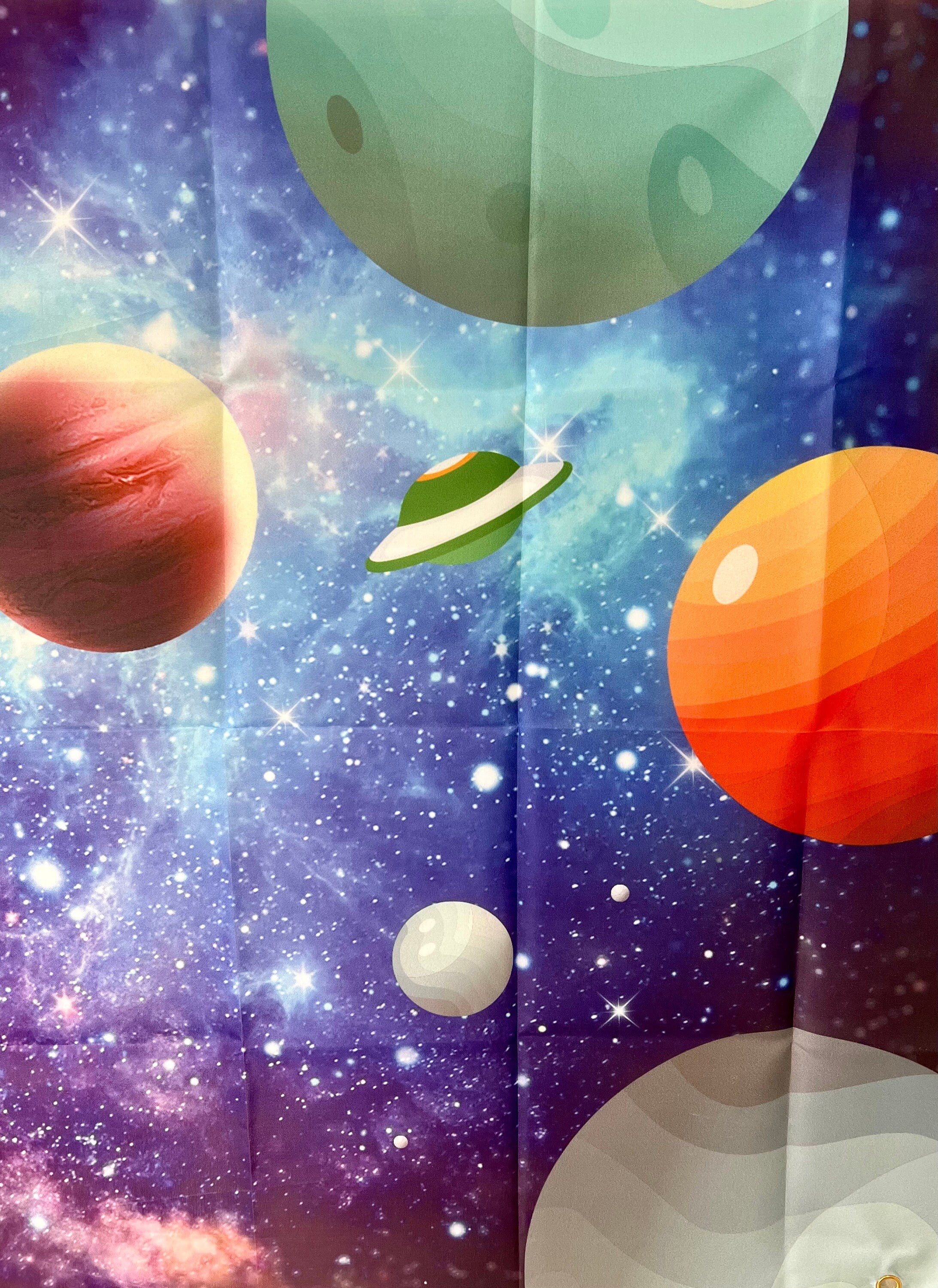Astronaut Outer Space Photo Backdrop – Kids Birthday Party Vinyl Banner