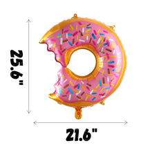 Load image into Gallery viewer, Donut Pink Number Balloon 32&quot; Jumbo Foil and Latex Balloon Bouquet | Party Supplies and Decorations | Sweet Birthday Party Celebration Decor
