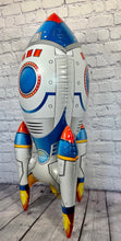 Load image into Gallery viewer, Astronaut Rocket Ships Outer Space Moon 4PC Balloon Set | Party Supplies and Decorations | Kids Birthday Party Celebration Space Theme Decor
