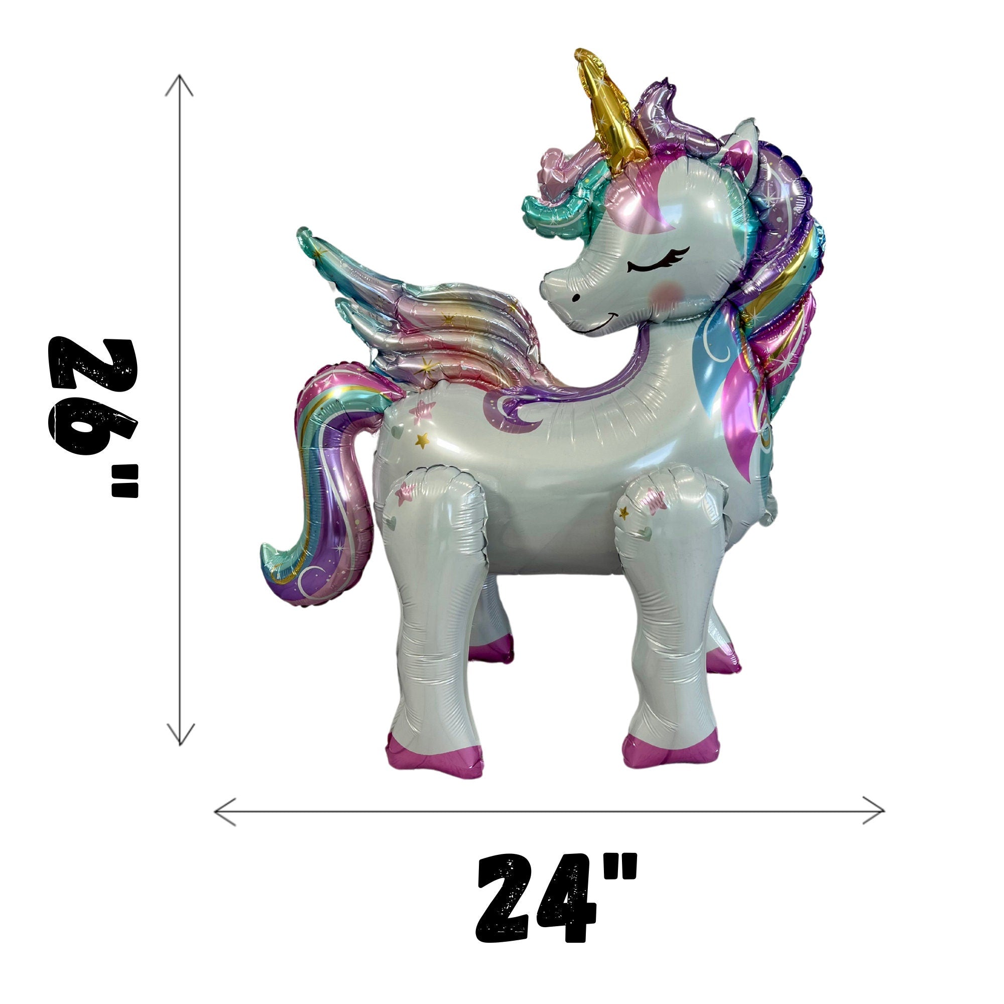 Unicorn Standing Balloon – Jumbo Foil Party Decor