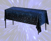 Load image into Gallery viewer, Tablecloth outer space themed disposable table cover | Party supplies decorations for celebrations birthdays, holidays
