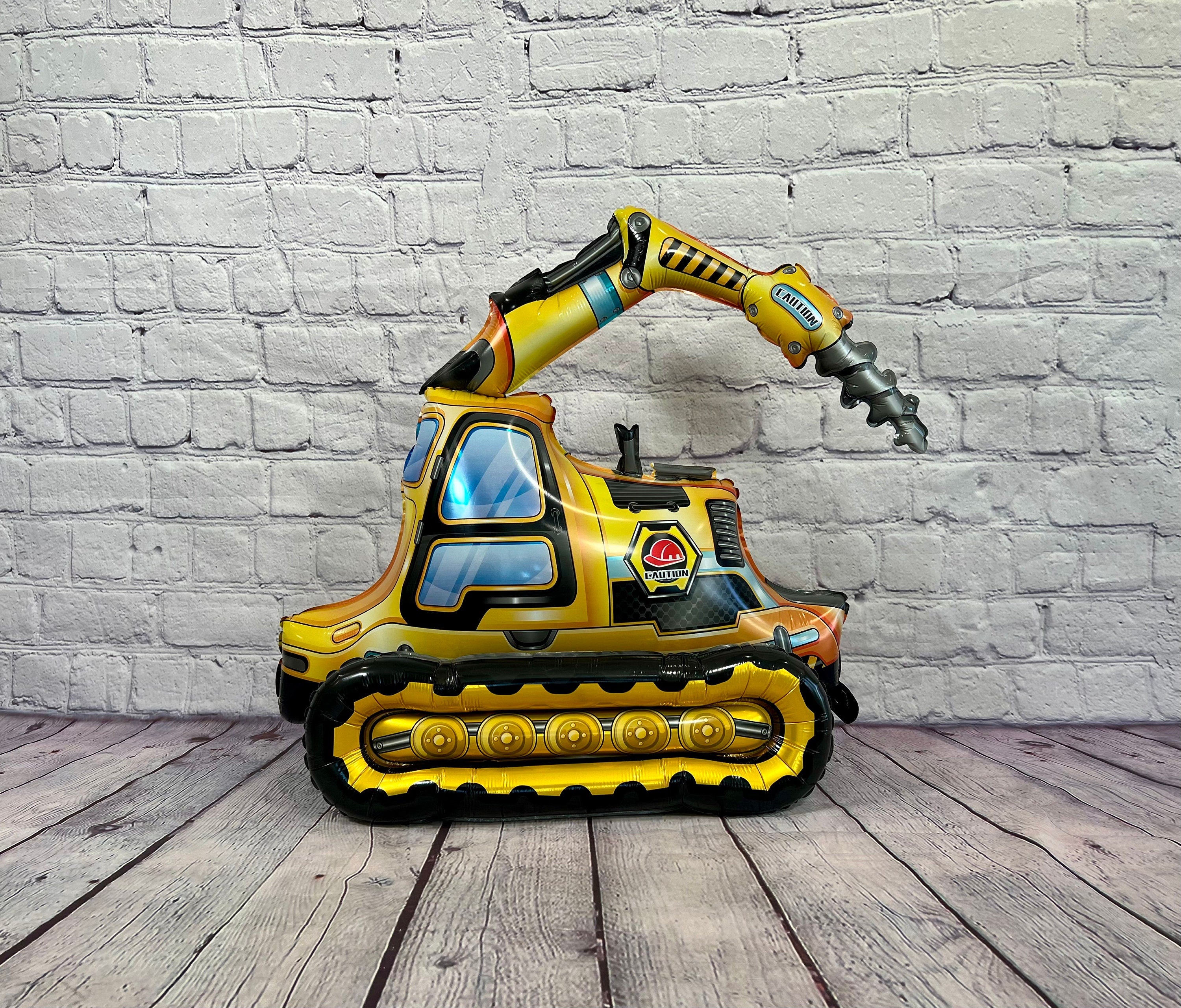 Construction Truck Balloon Set – Dump Truck, Bulldozer & More (4-Piece Set)