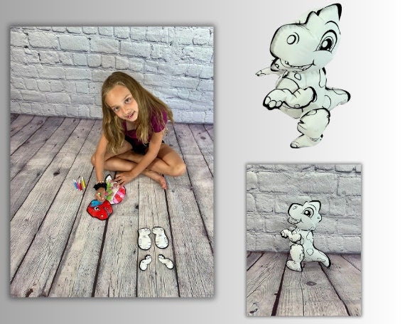 Dinosaur Birthday Craft Coloring Set – Kids Party Activity & Favor