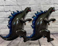 Load image into Gallery viewer, Dinosaur Balloons JUMBO Mylar Walking Foil Balloons - Black Set of 2 | Party Decorations and Supplies | Gifts for Kids Birthday Party
