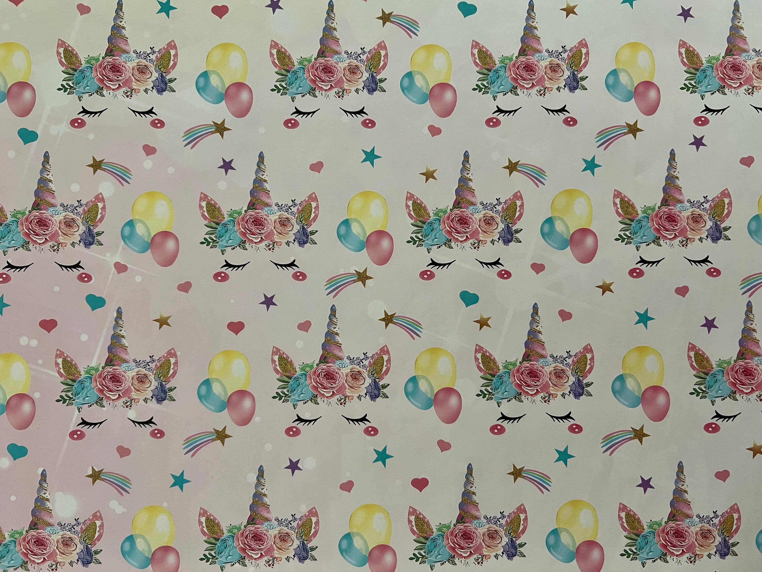 Unicorn Gift Wrapping Paper – Birthday & Baby Shower Wrap (3-Sheet Set)