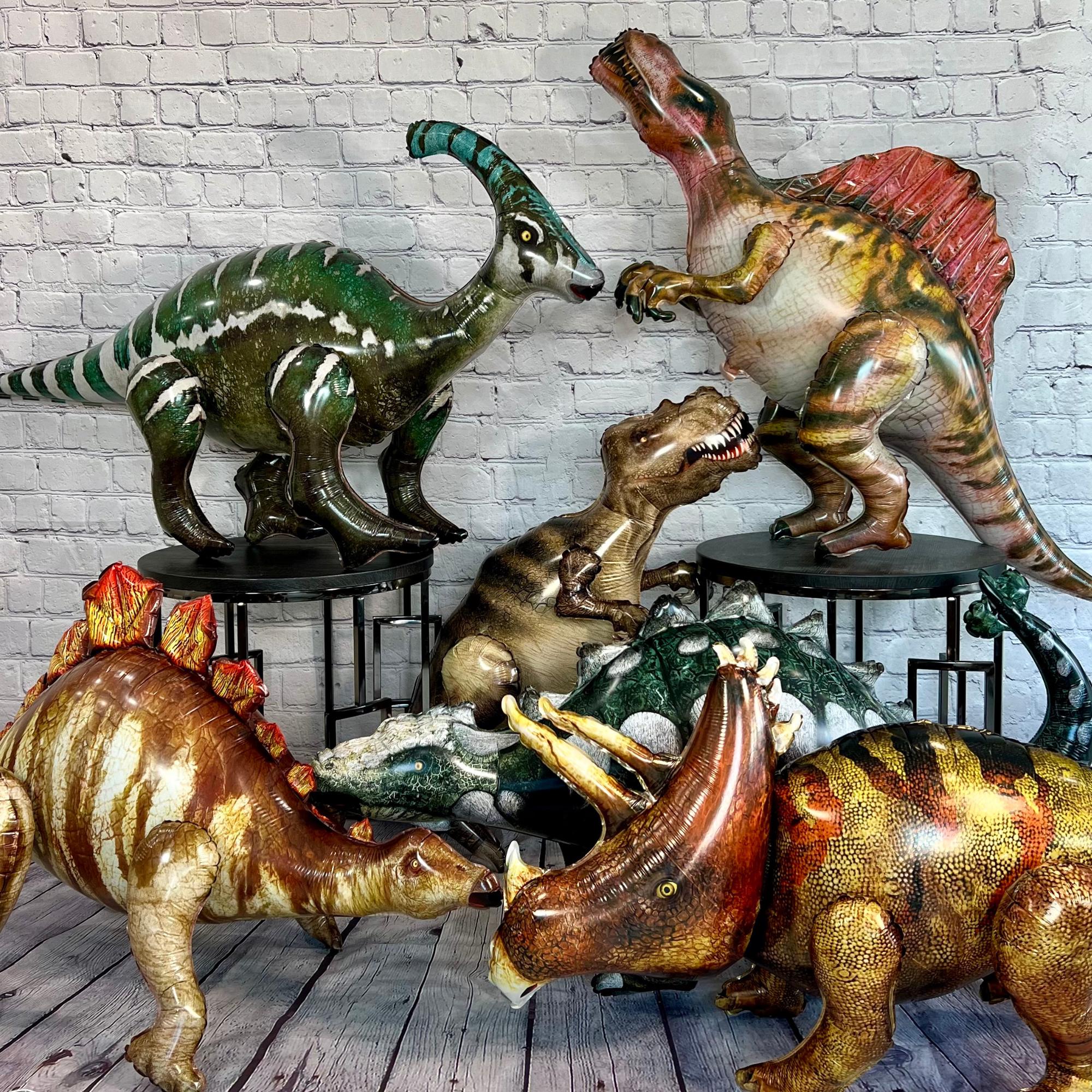 Gigantic Walking Dinosaur Balloon Set – Jumbo Foil Party Decor (6-Piece Set)