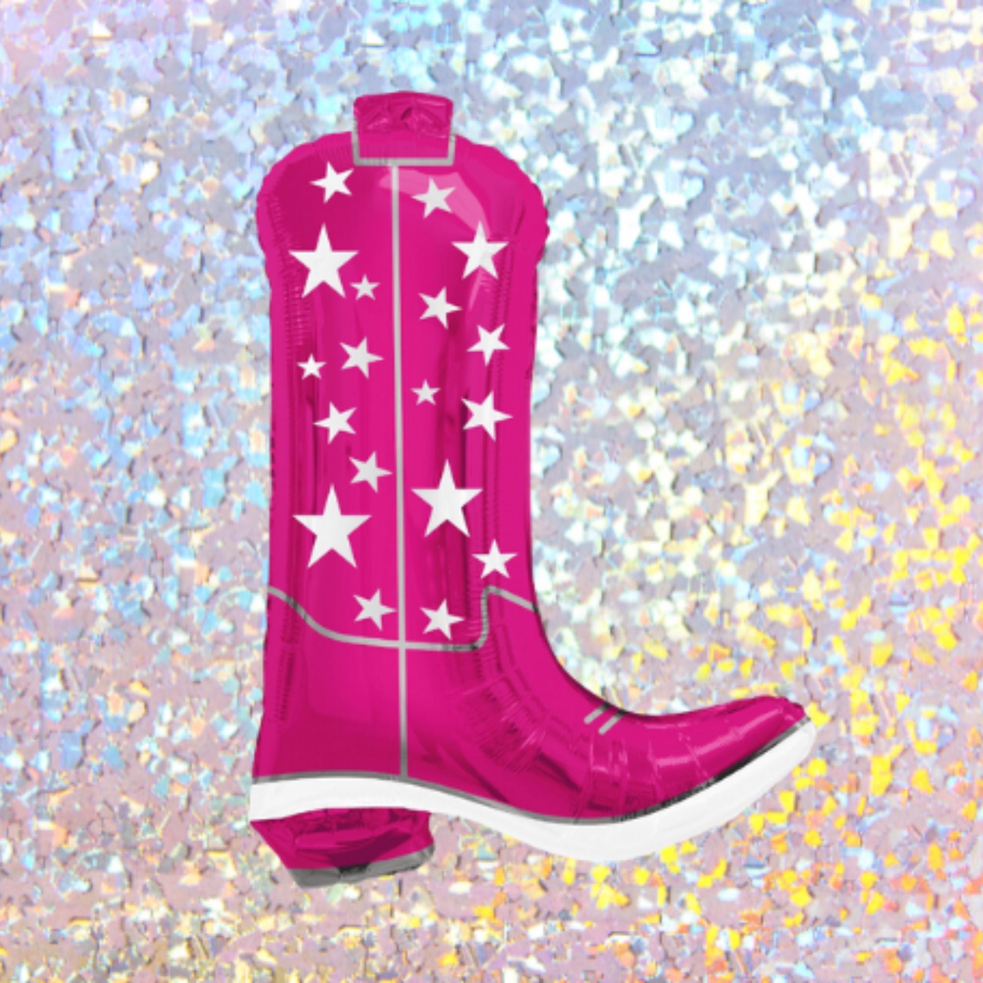 Cowgirl & Cowboy Boots Balloons – Pink Western Birthday Party Decor
