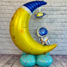 Load image into Gallery viewer, Astronaut on Moon in Outer Space Planets Jumbo Balloon | Party Decor and Supplies | Kids Birthday Party Baby Shower Celebrations Decorations
