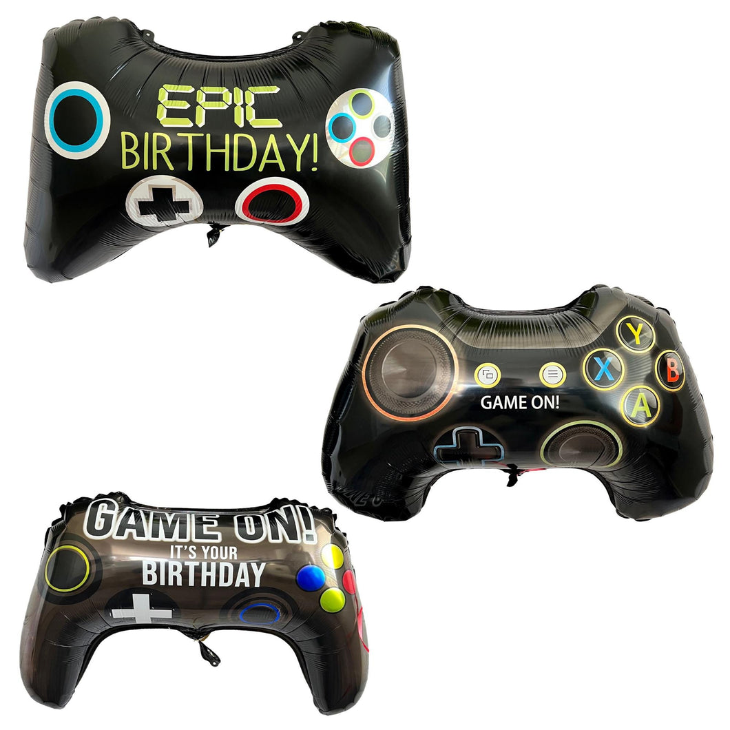 Video Games Remote Controller Foil Balloons Party 3 PCS | Birthday Party Decorations and Supplies | Birthday Baby Shower Gender Reveal Decor