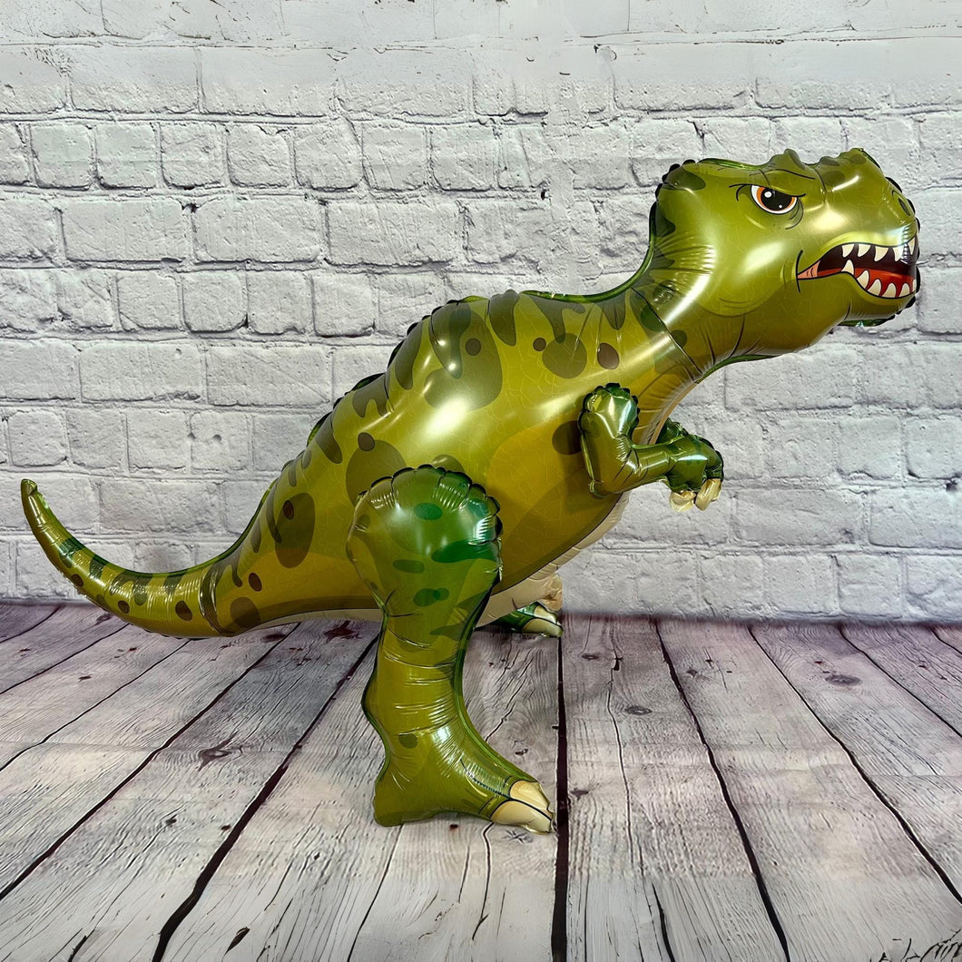 Dinosaur Balloon JUMBO Mylar Walking Foil Balloons Green T-Rex | Birthday Celebration Decorations and Supplies Party Decor | Anaya Treasures