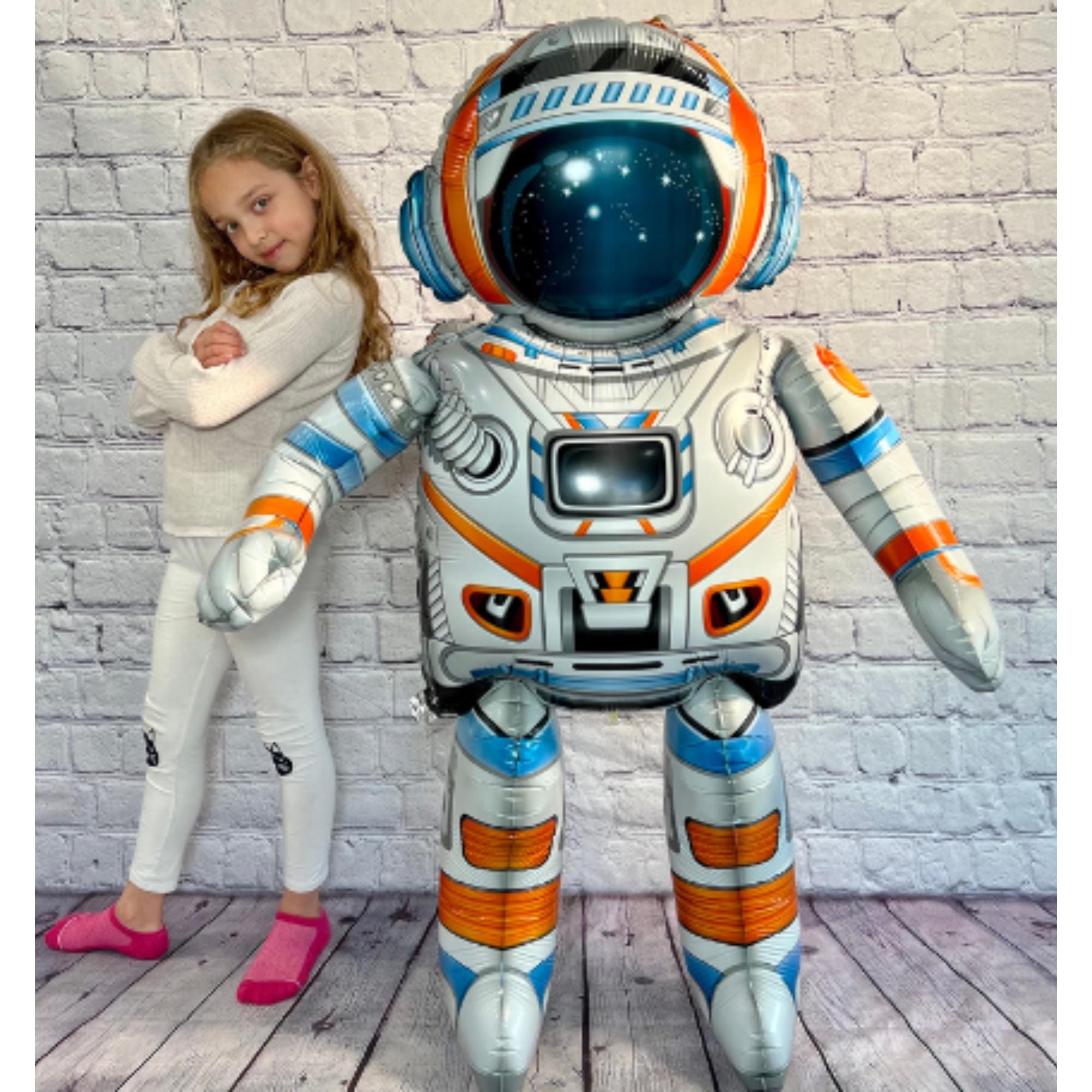 Giant Standing Astronaut Balloon – 52" Outer Space Party Decor