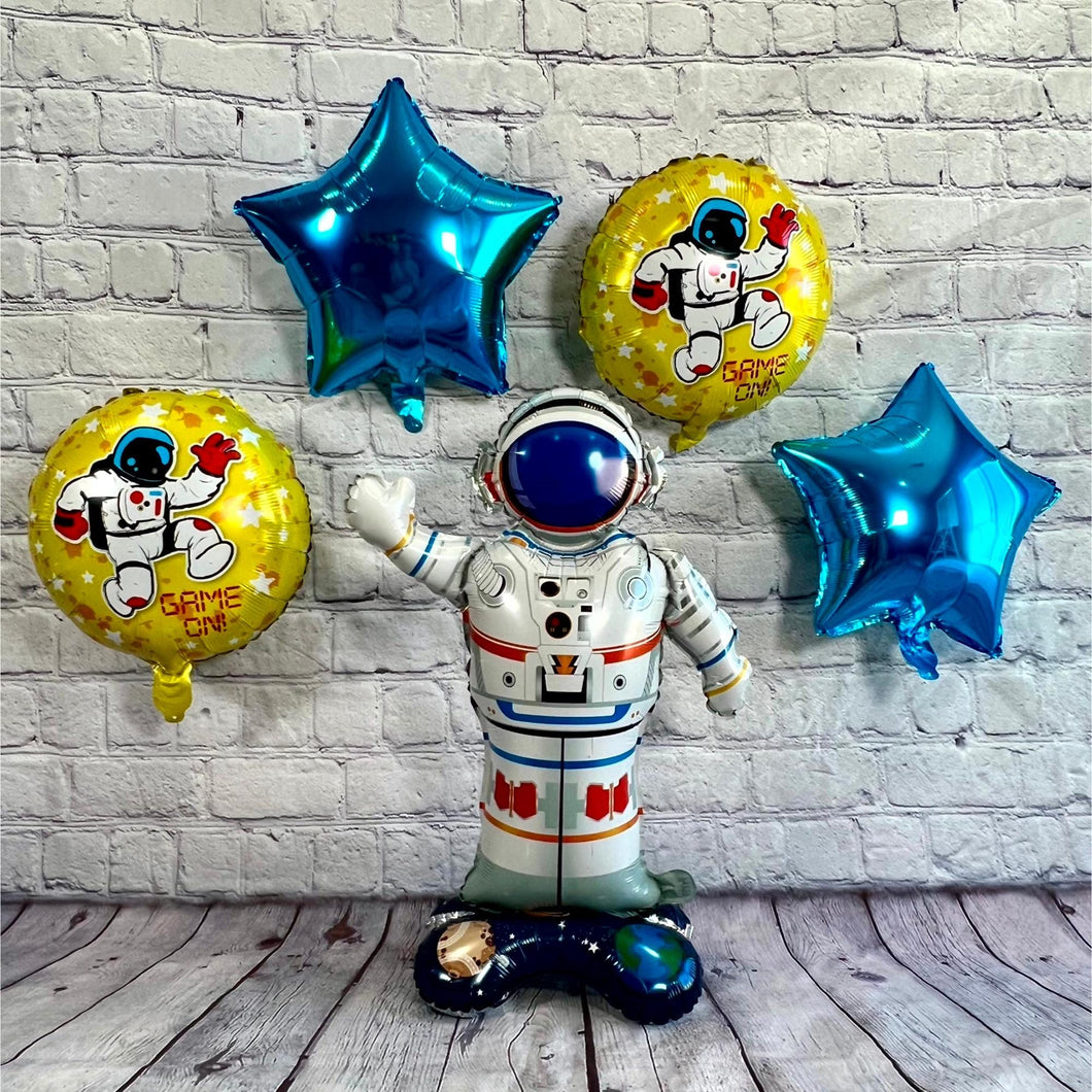 Astronaut Jumbo Balloon Birthday Outer Space Stars 5 PC Set | Party Supplies Balloons & Decorations for Celebrations Events | Gifts for Kids