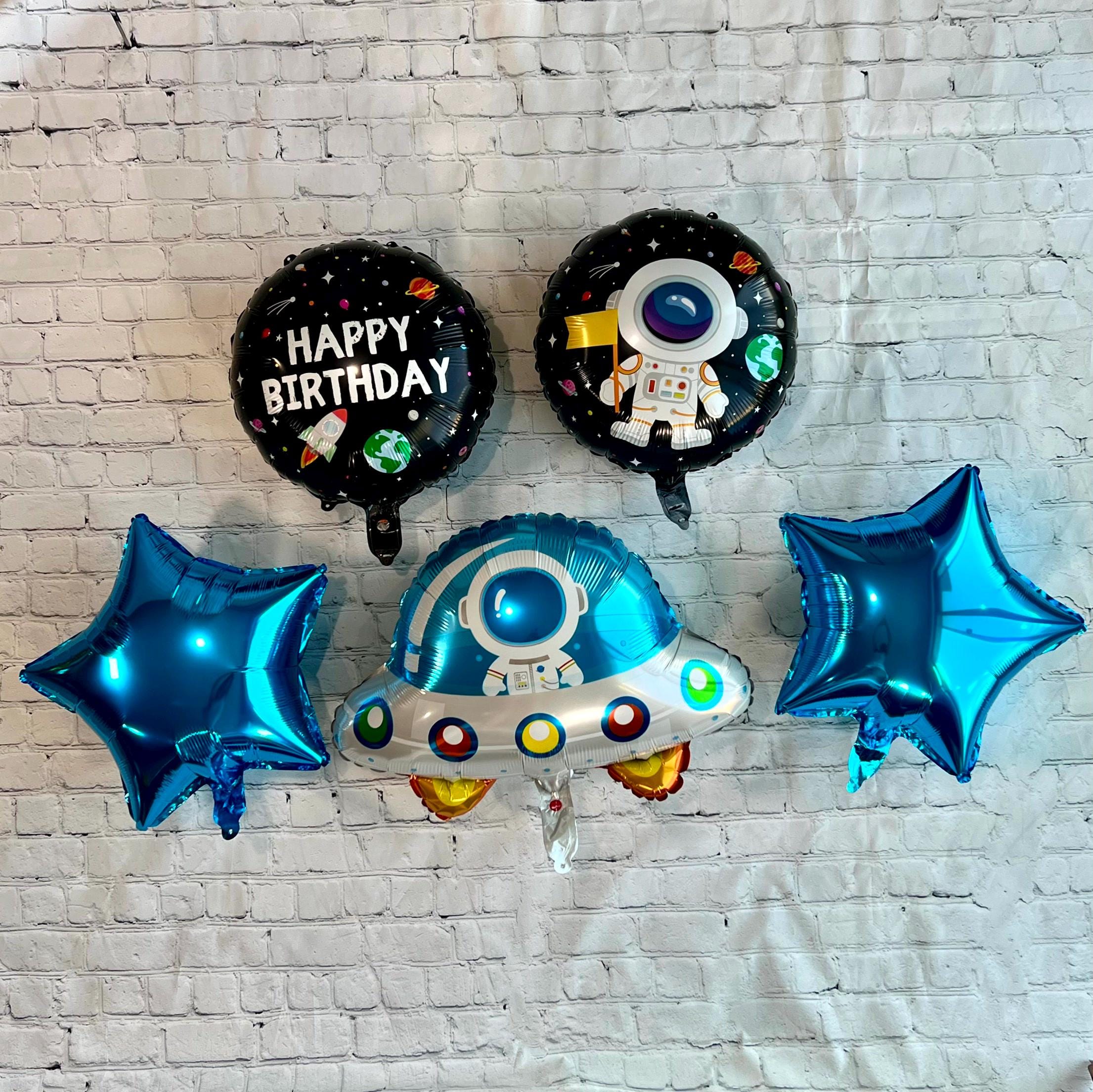 Spaceship & Astronaut Balloon Set – Outer Space Party Decor (5-Piece Set)