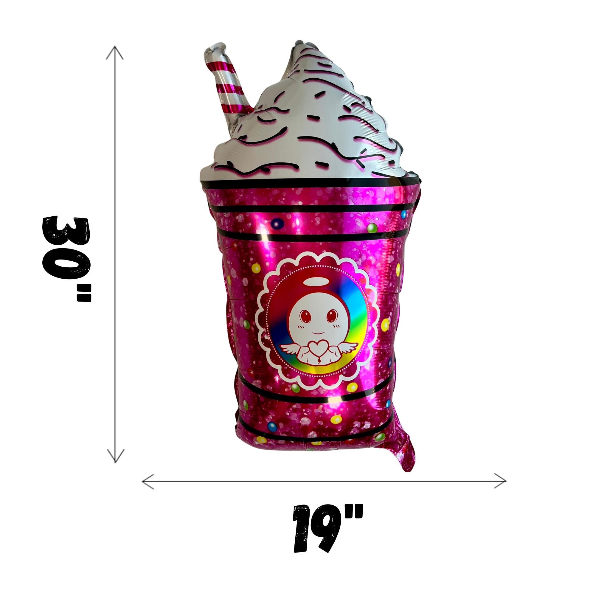 Pink Boba Tea Balloon Set – Kawaii Party Decor (2-Piece Set)