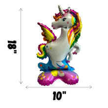 Load image into Gallery viewer, Unicorn Foil Balloon Standing 2PC Set | Birthday Party Decoration &amp; Party Supply | Kids Birthday Gifts Baby Shower Gender Reveal Celebration
