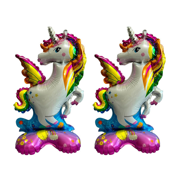 Standing Unicorn Balloon Set – Foil Party Decor (2-Piece Set)