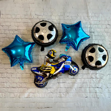 Load image into Gallery viewer, Motorcycle Dirt Bike Tire Balloons 5PC Set | Birthday Party Supplies and Decoration | Birthday Parties Celebration Baby Shower Gender Reveal
