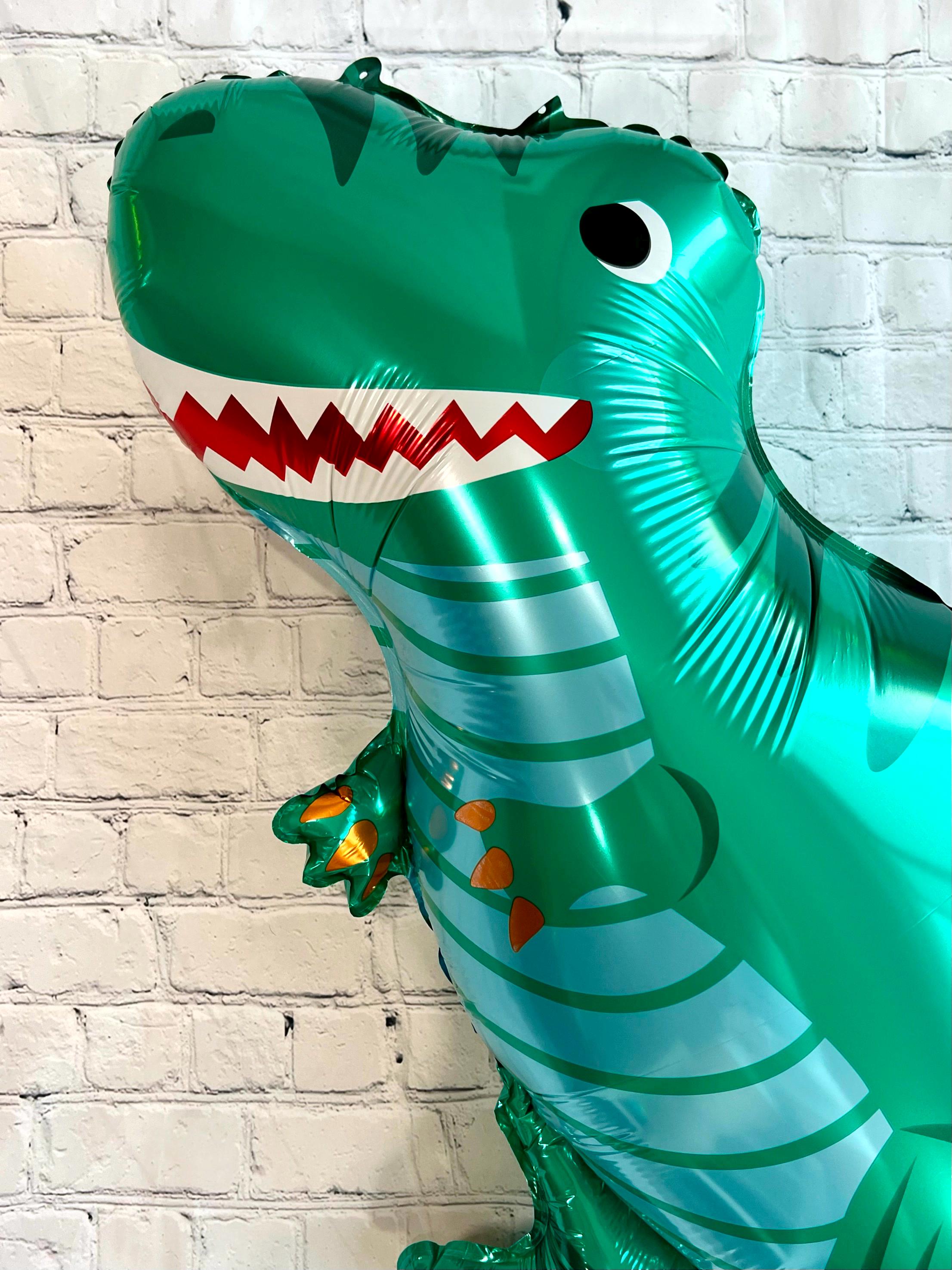 Teal Dinosaur Balloon Set – Jumbo Foil Party Decor (5-Piece Set)