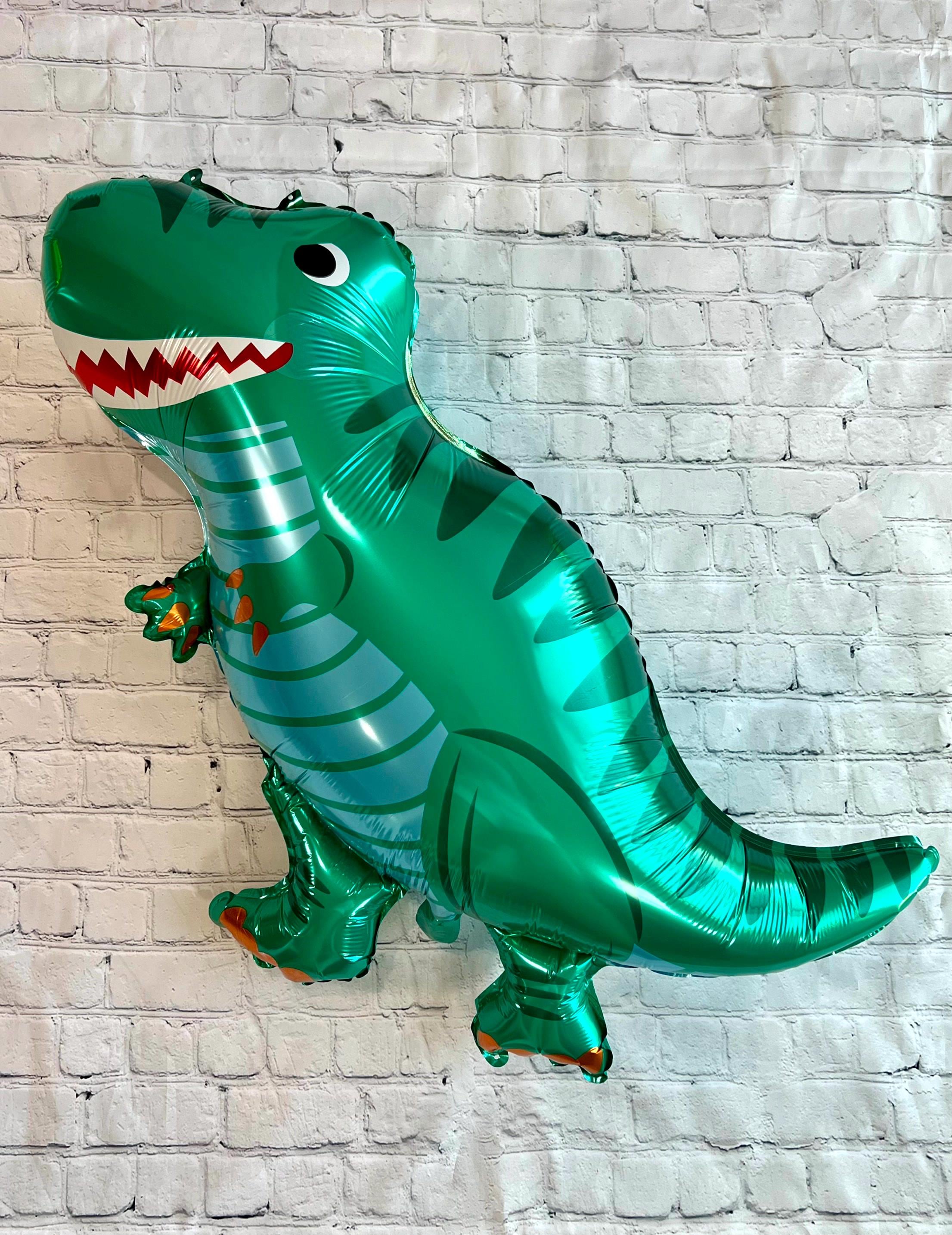 Teal Dinosaur Balloon Set – Jumbo Foil Party Decor (5-Piece Set)
