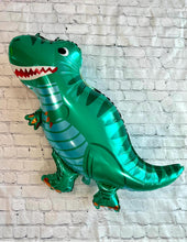 Load image into Gallery viewer, Teal Jumbo Dinosaur Foil Balloons Kids Birthday Party Decorations 5PC Set | Party Supplies and Parties Celebrations Decor | Gifts for Kids
