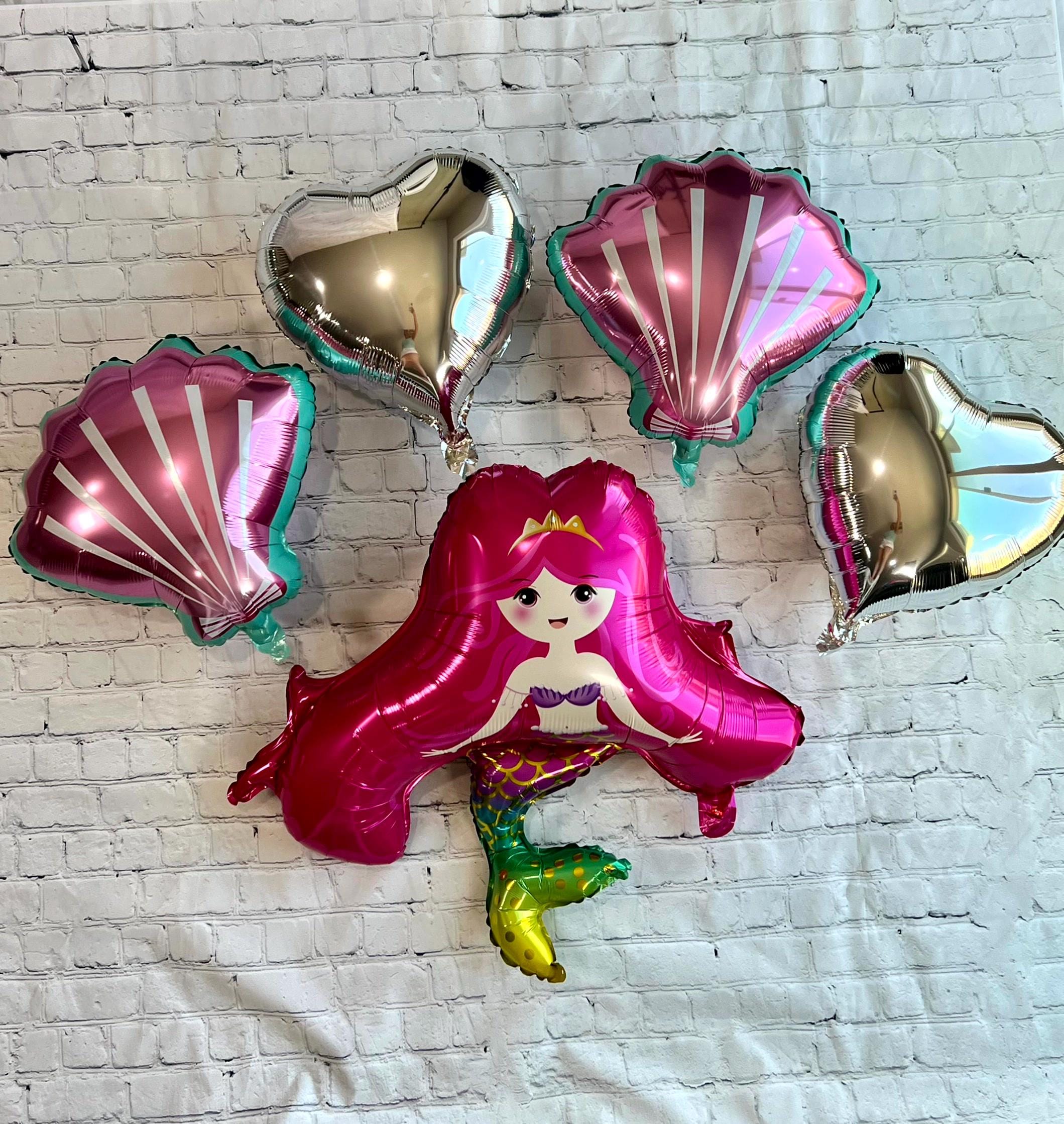 Mermaid Seashell Balloon Set – Party Decor (5-Piece Set)