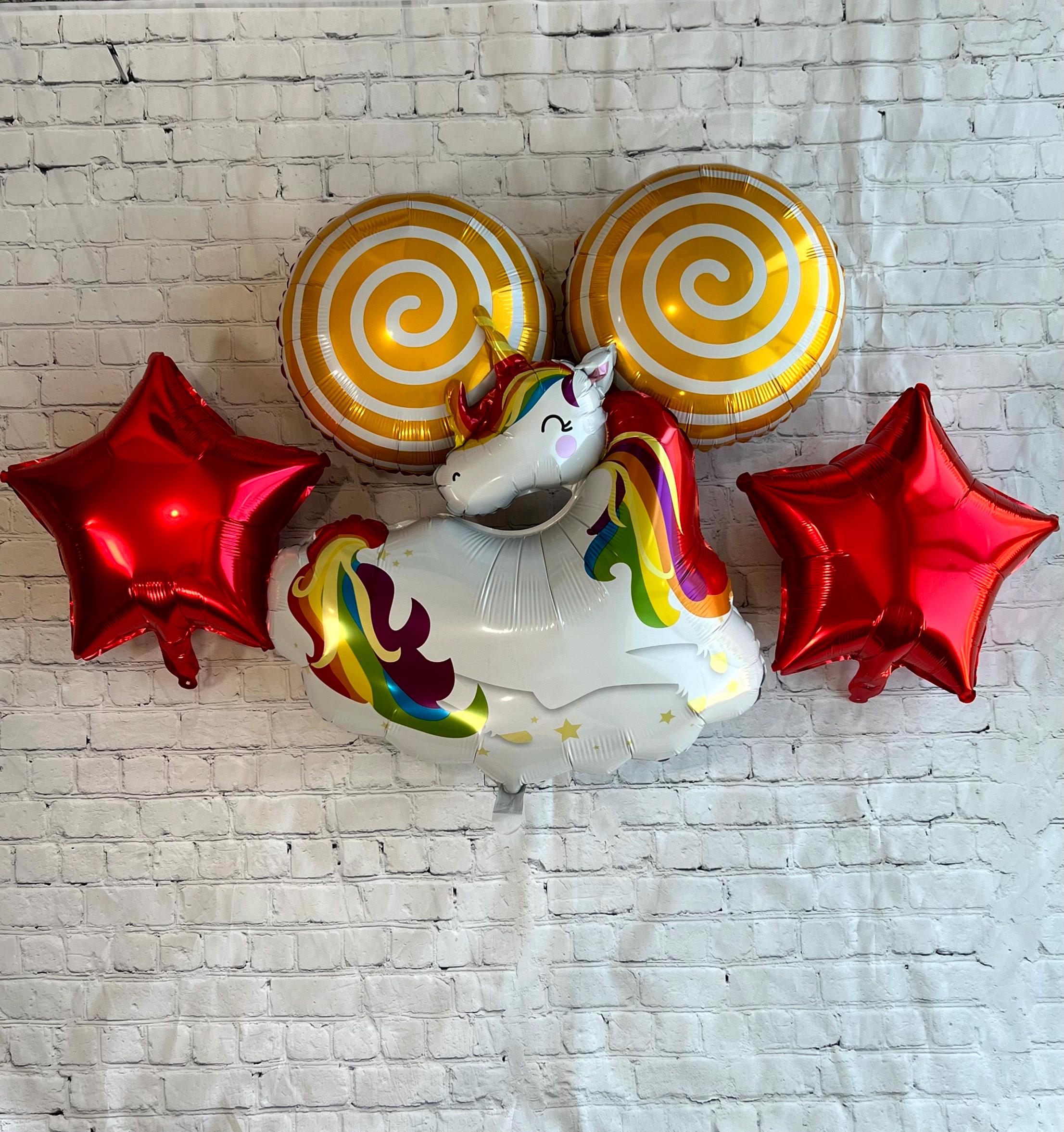 Unicorn Foil Balloon Set – Party Decor (5-Piece Set)