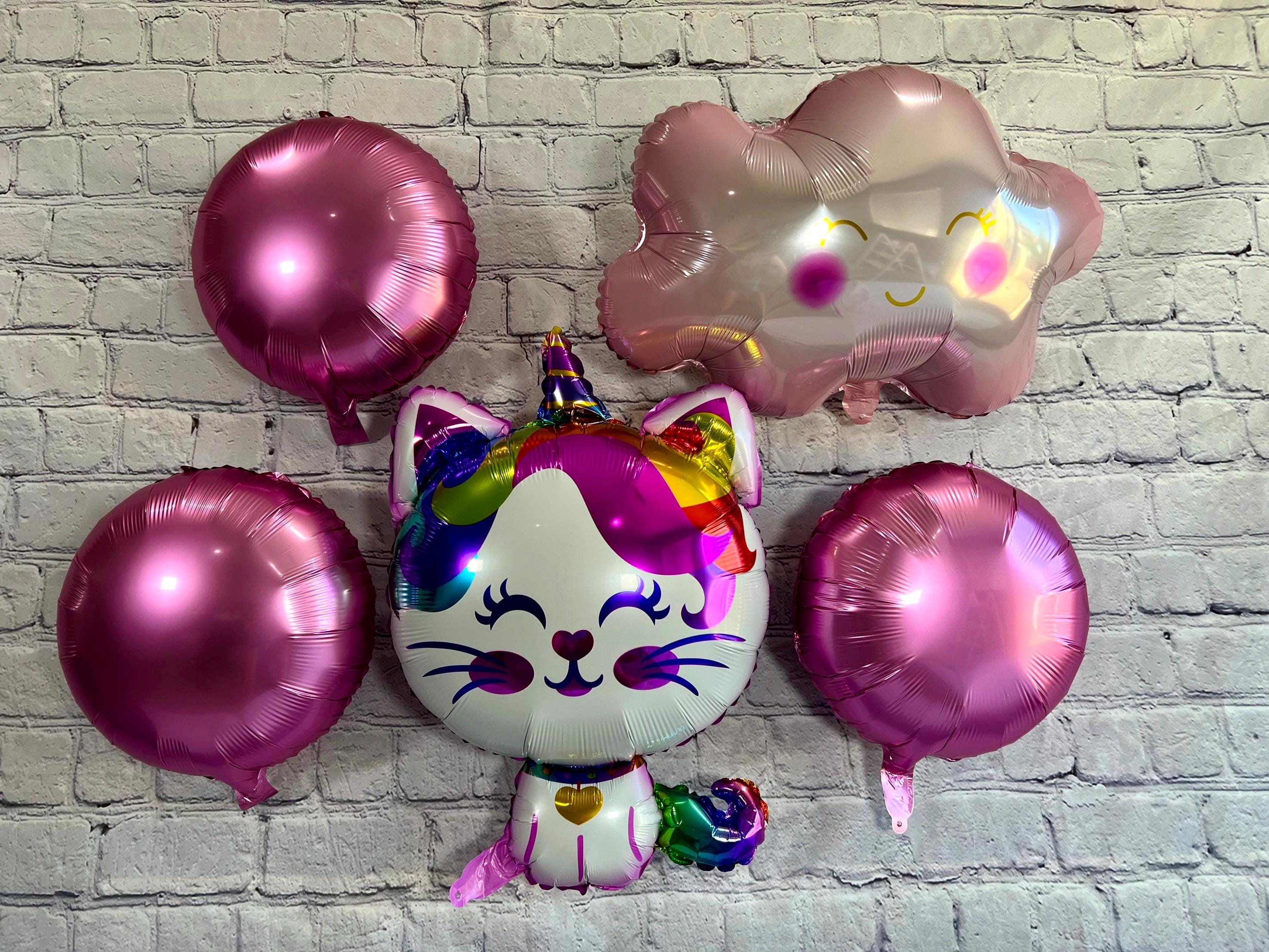 Caticorn Balloon Set – Unicorn Kitty Party Decor (5-Piece Set)