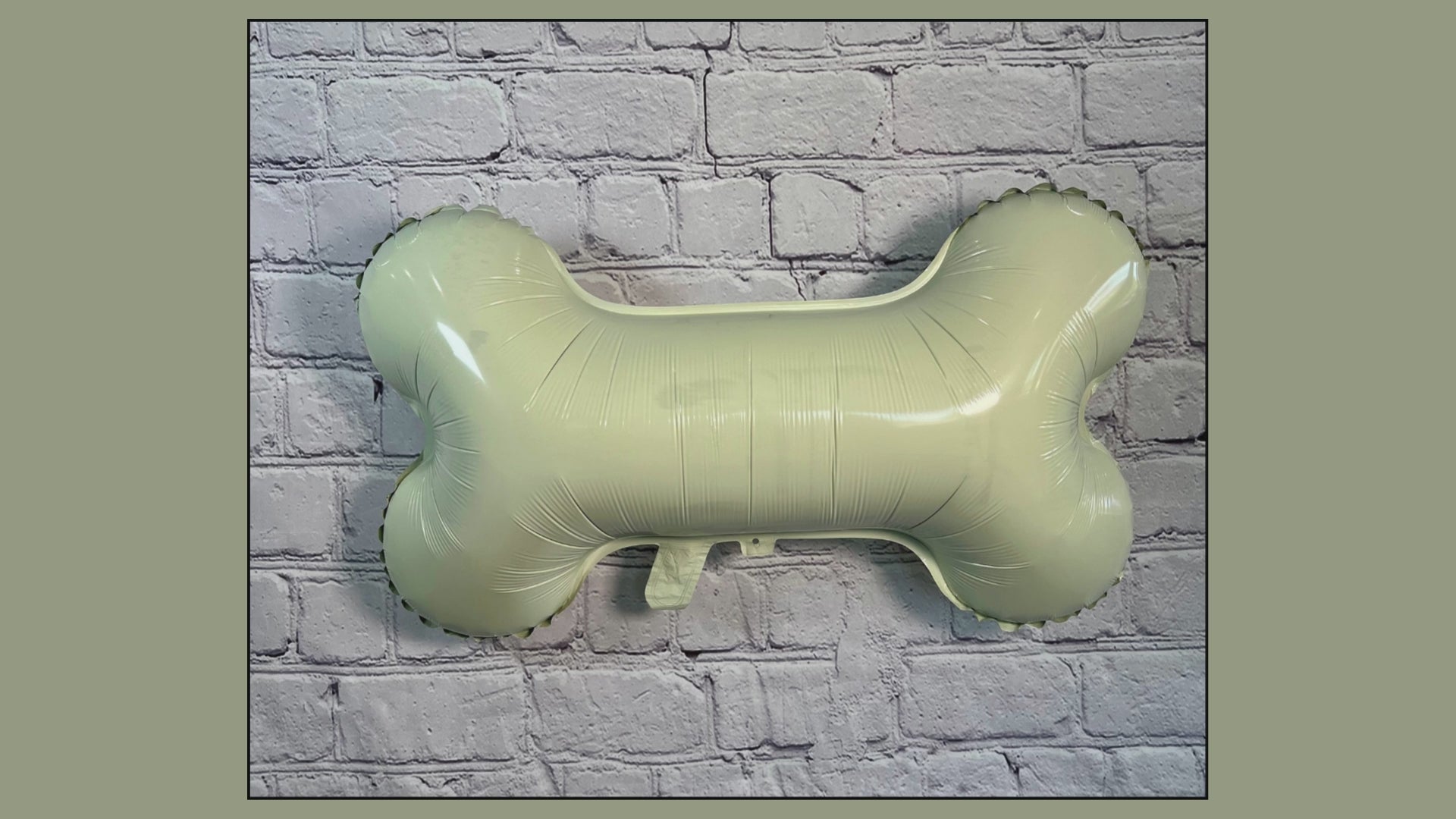 Off-White Dog Bone Balloon – Puppy Party Decor (28 x 17.25")