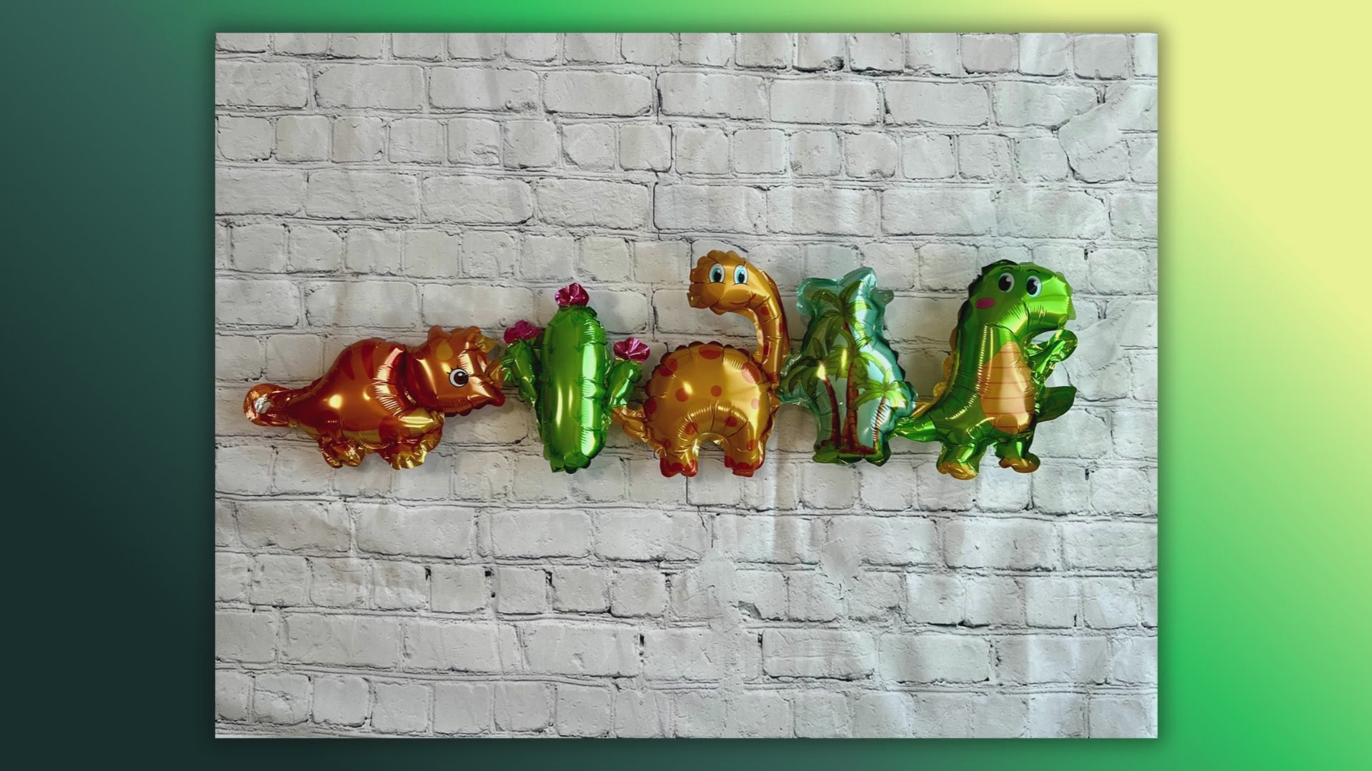 Dinosaur Balloon Garland – Foil Party Decor (2-Piece Set)