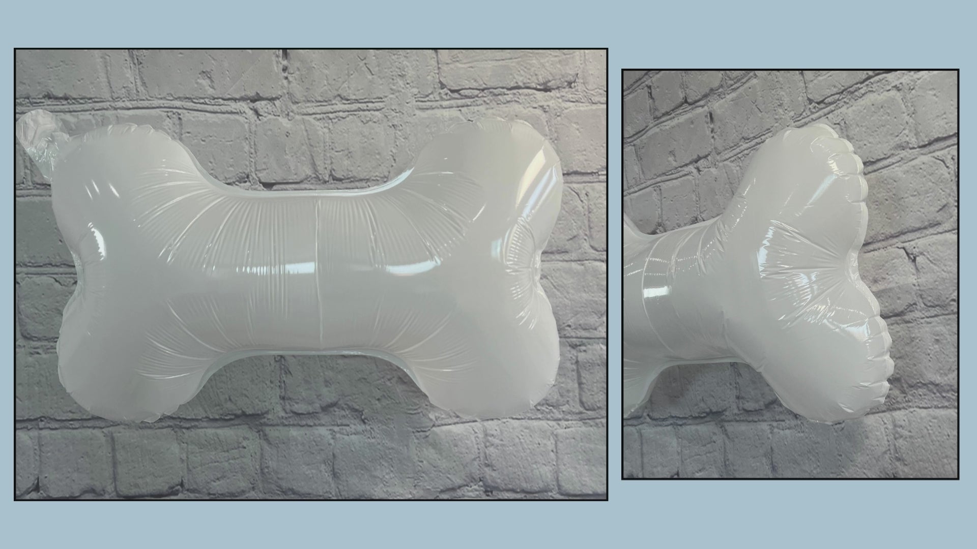 White Dog Bone Balloon – Puppy Birthday Party Decor (23.5" x 15")