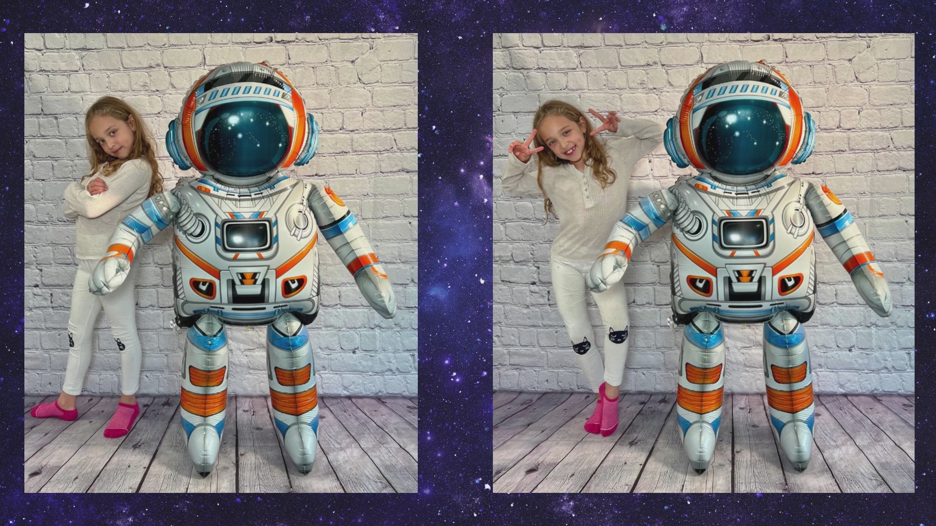 Giant Standing Astronaut Balloon – 52" Outer Space Party Decor