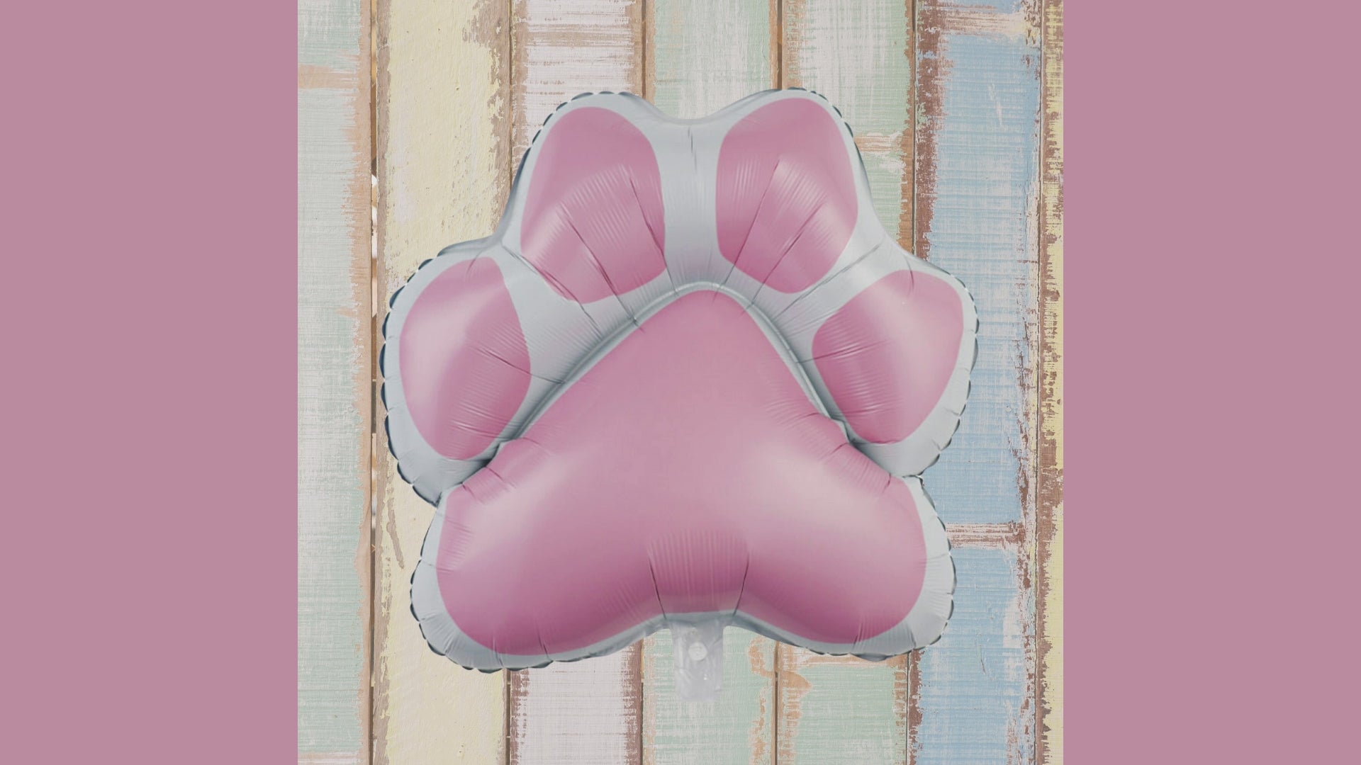 Pink Dog Paw Print Balloon – Puppy Birthday Party Decor