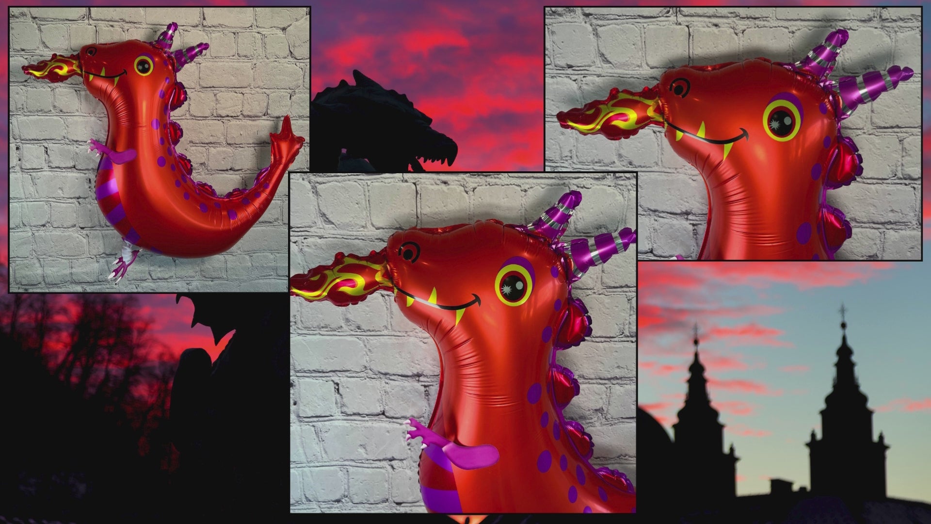 Red Walking Dragon Balloon – Jumbo Foil Party Decor
