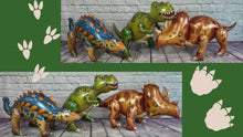 Load and play video in Gallery viewer, Dinosaur Balloon Set of 3 JUMBO Mylar Walking Foil Balloons | Birthday Celebration Decorations and Supplies Party Decor | Anaya Treasures AZ
