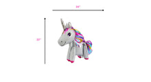 Load image into Gallery viewer, Unicorn Balloon Set of 7 JUMBO Mylar Walking Foil Balloons
