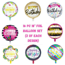 Load image into Gallery viewer, Happy Birthday Foil Balloon Set 16 Pcs.
