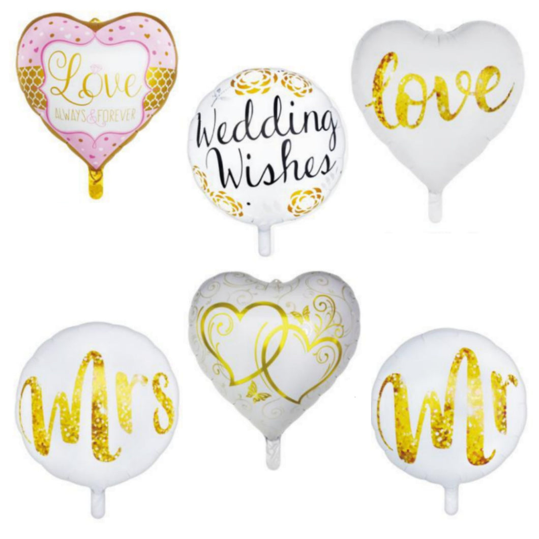 Wedding Balloons 6 Pc Set