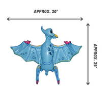 Load image into Gallery viewer, Dinosaur Balloon JUMBO Mylar Walking Foil Balloons - BLUE Pterodactyl
