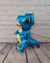 Load image into Gallery viewer, Dinosaur Balloon JUMBO Mylar Walking Foil Balloons - Blue T-Rex
