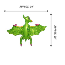 Load image into Gallery viewer, Dinosaur Balloon JUMBO Mylar Walking Foil Balloons - Green Pterodactyl
