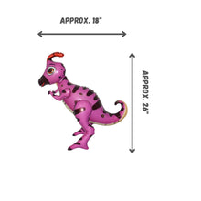 Load image into Gallery viewer, Dinosaur Balloon JUMBO Mylar Walking Foil Balloons - PINK Parasaurolophus
