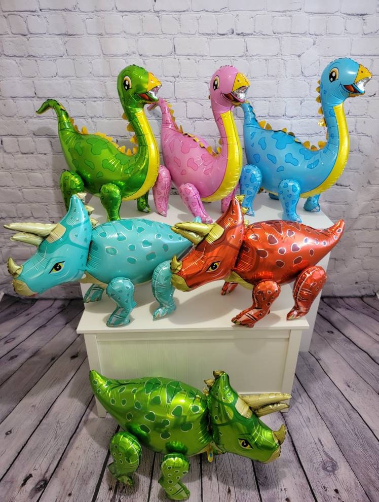 Walking Dinosaur Balloon Set – Jumbo Foil Party Decor (6-Piece Set)