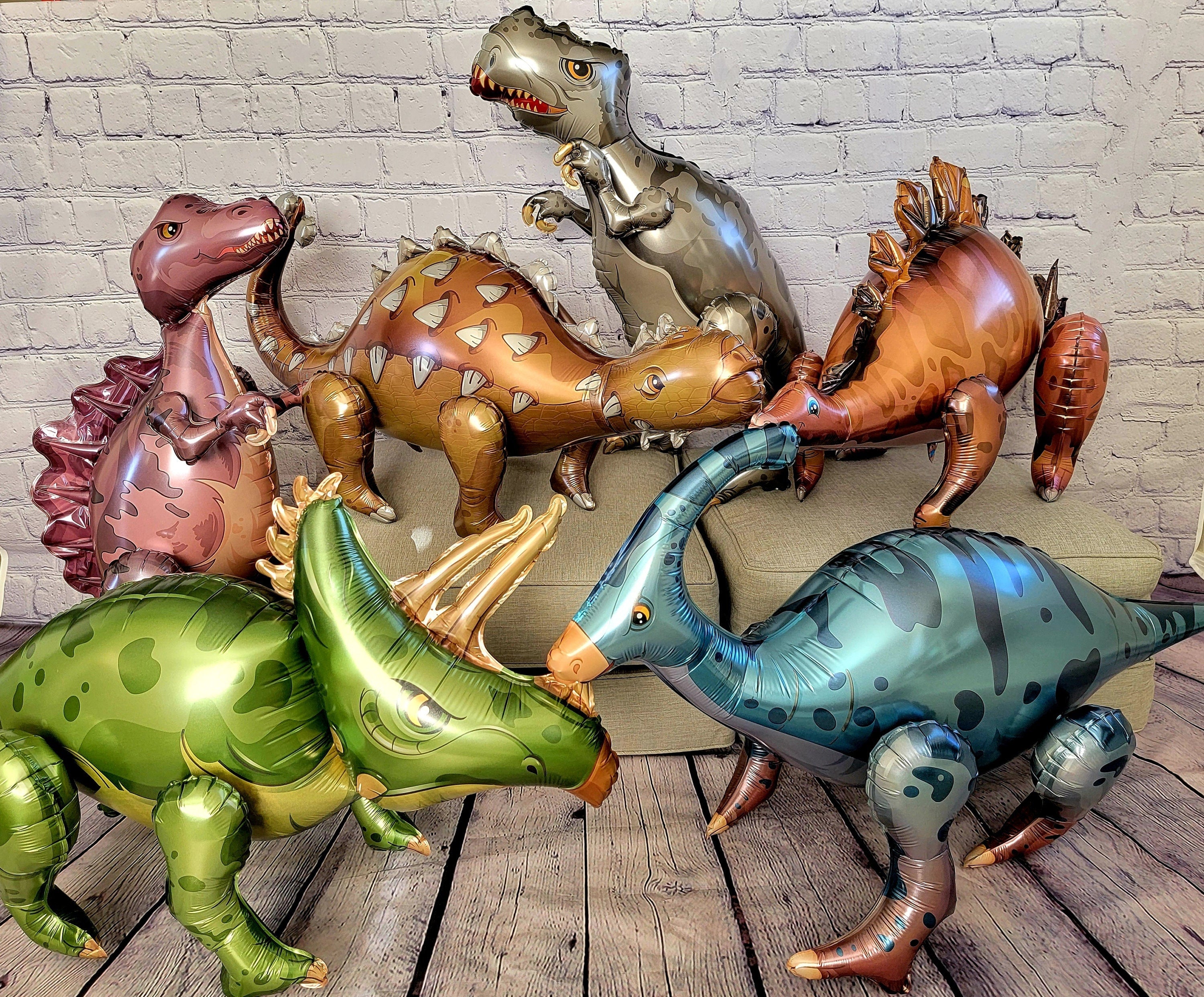 Realistic Walking Dinosaur Balloon Set – Jumbo Foil Party Decor (6-Piece Set)