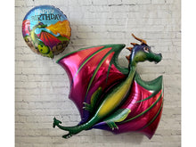 Load image into Gallery viewer, Dragon Foil Balloons JUMBO Mylar - Set of 2 Kids Birthday Party Decorations
