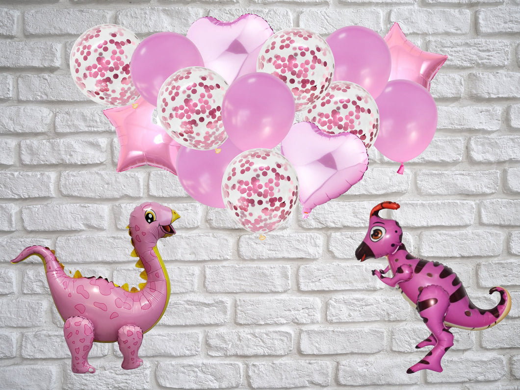 Dinosaur Birthday Party Decorations PINK JUMBO Dinosaur Balloons