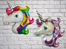 Load image into Gallery viewer, Unicorn Balloon JUMBO Mylar Foil Balloons Unicorn Birthday Party Celebration for Kids Parties Set of 2
